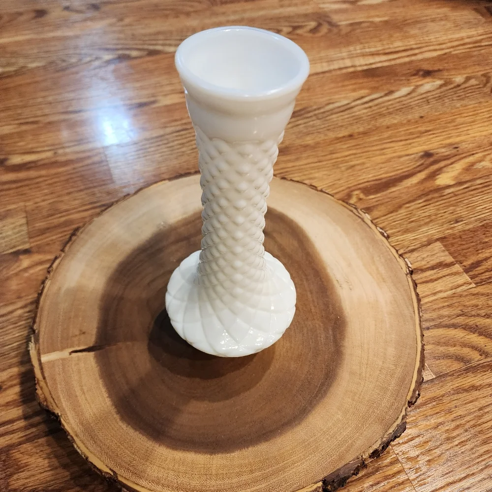 Vintage Milk Glass Bud Vase